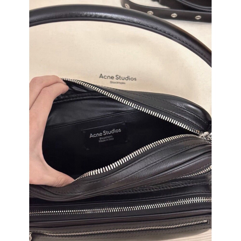 Acne Studios Small Black Leather Camero Party Shoulder Bag MSRP $1,950 - Picture 3 of 12
